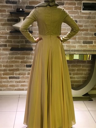 BELLEY TAŞ İŞLEMELİ ABİYE 