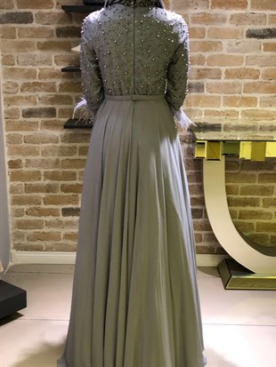 BELLEY TAŞ İŞLEMELİ ABİYE 