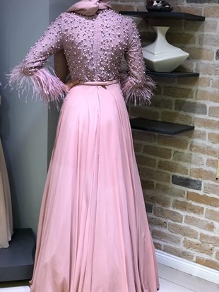 BELLEY TAŞ İŞLEMELİ ABİYE 