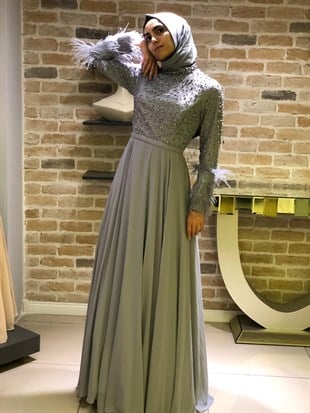 BELLEY TAŞ İŞLEMELİ ABİYE 