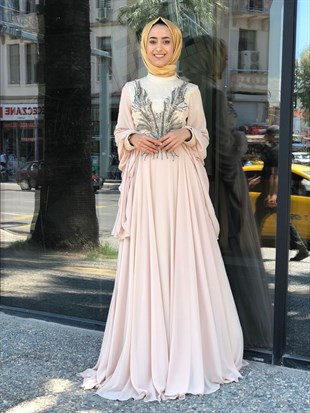 BELLEY TAŞ İŞLEMELİ EVENING DRESS