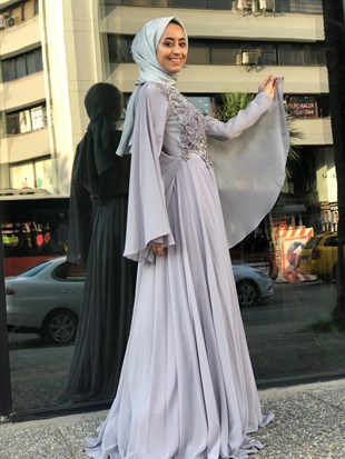 BELLEY TAŞ İŞLEMELİ EVENING DRESS
