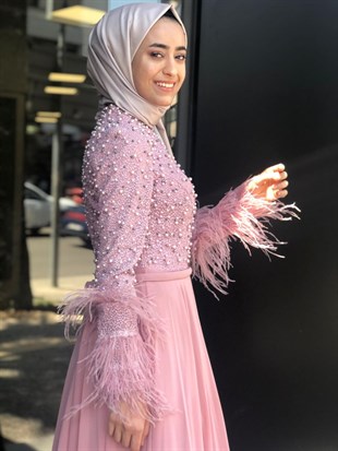 BELLEY TAŞ İŞLEMELİ EVENING DRESS
