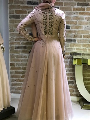 BELLEY TAŞ İŞLEMELİ ABİYE 