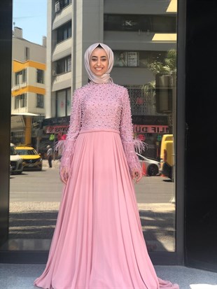BELLEY TAŞ İŞLEMELİ EVENING DRESS