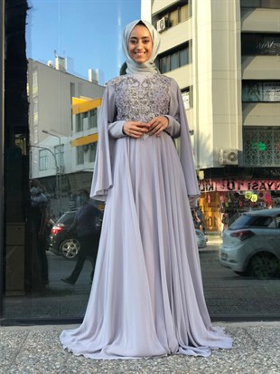 BELLEY TAŞ İŞLEMELİ EVENING DRESS