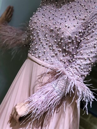 BELLEY TAŞ İŞLEMELİ ABİYE 