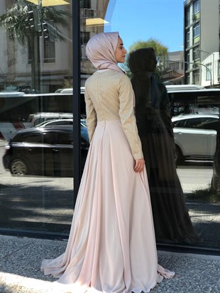 BELLEY TAŞ İŞLEMELİ EVENING DRESS