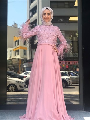 BELLEY TAŞ İŞLEMELİ EVENING DRESS