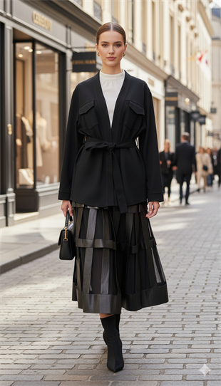 CEREMONY ANJELİK DERİ KAFES ETEK