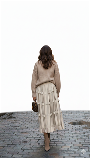 CEREMONY ANJELİK DERİ KAFES ETEK