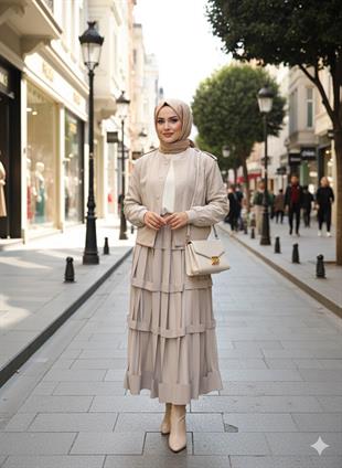 CEREMONY ANJELİK DERİ KAFES ETEK