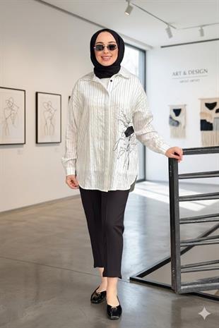 CEREMONY BASKI VE İŞLEME DETAYLI GÖMLEK