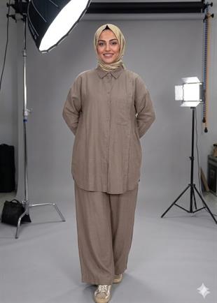 Ceremony Çapraz Cep Detaylı Pantolonlu Safari Takım