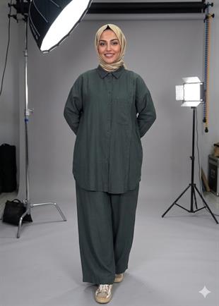 Ceremony Çapraz Cep Detaylı Pantolonlu Safari Takım