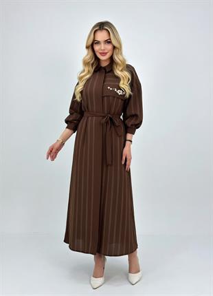 Ceremony İstiridye İşlemeli Miranda Elbise