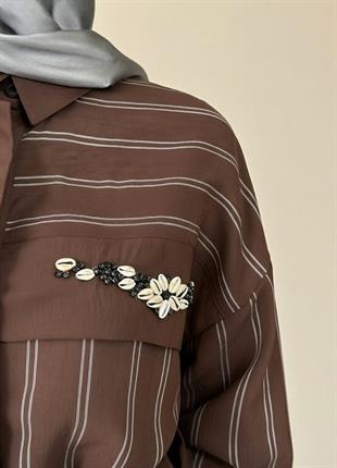 Ceremony İstiridye İşlemeli Miranda Elbise