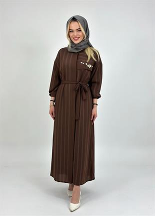 Ceremony İstiridye İşlemeli Miranda Elbise