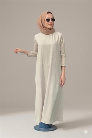 CEREMONY KOLLARI BAMBU DETAYLI ELBİSE