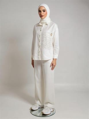 CEREMONY ÖNDEN ÇIT ÇITLI FİLE DETAYLI NEPTUN GÖMLEK