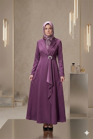 CLİO KOLLARI ŞİFONLU UZUN CEKETLİ  TAKIM