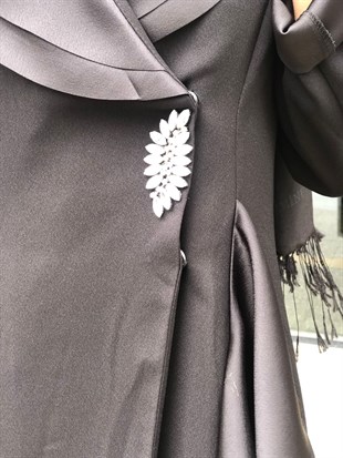 CLIO FRONT RUBBED STONE CREPE SUIT