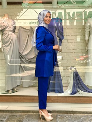 CLİO ÖNÜ TAŞLI CEKET PANTOLON TAKIM