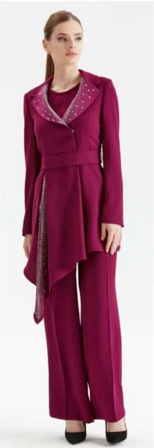 CLIO COLLAR STONE PANTS JACKET SUIT