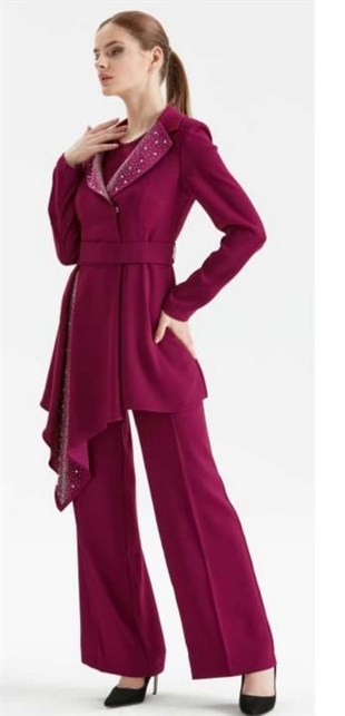 CLIO COLLAR STONE PANTS JACKET SUIT