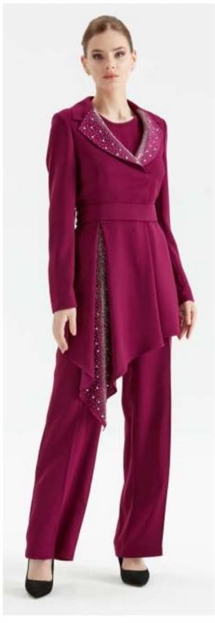 CLIO COLLAR STONE PANTS JACKET SUIT