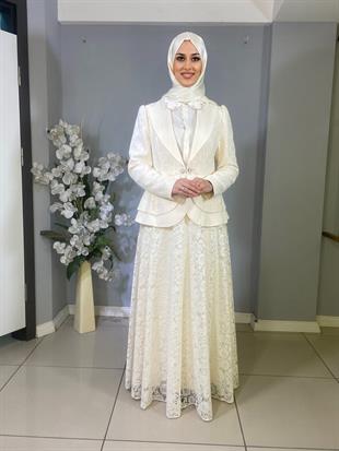 JAMİLA SARAH ETEKLİ DANTEL TAKIM 