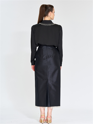 JAMİLA SARAH İNCİ YAKALI BLUZ