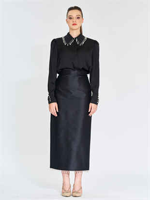 JAMİLA SARAH İNCİ YAKALI BLUZ