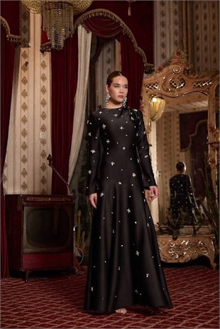 JAMİLA SARAH KREP ELİNA  DRESS ABİYE ELBİSE