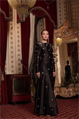 JAMİLA SARAH KREP ELİNA  DRESS ABİYE ELBİSE