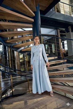 JAMİLA SARAH KREP KARMEN DRESS ABİYE ELBİSE