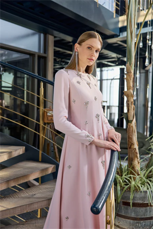 JAMİLA SARAH KREP KARMEN DRESS ABİYE ELBİSE