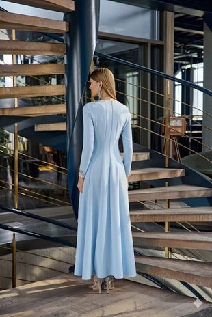 JAMİLA SARAH KREP KARMEN DRESS ABİYE ELBİSE