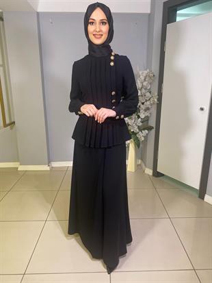 JAMİLA SARAH KREP KUMAŞ ETEKLİ SÜHER TAKIM