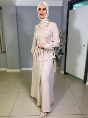 JAMİLA SARAH KREP KUMAŞ ETEKLİ SÜHER TAKIM