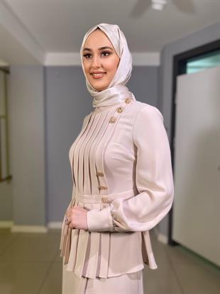 JAMİLA SARAH KREP KUMAŞ ETEKLİ SÜHER TAKIM