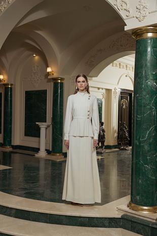 JAMİLA SARAH KREP KUMAŞ ETEKLİ SÜHER TAKIM