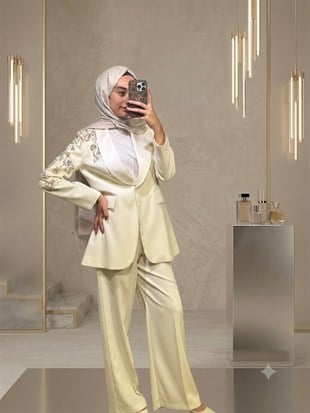 JAMİLA SARAH KREP KUMAŞ TAŞLI ZEYLAN TAKIM