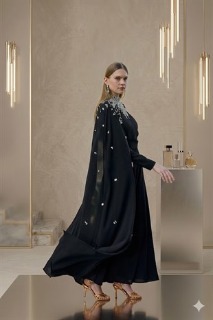 JAMİLA SARAH KREP ZELA DRESS ABİYE ELBİSE