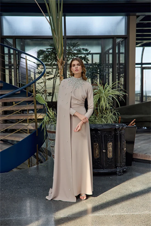 JAMİLA SARAH KREP ZELA DRESS ABİYE ELBİSE