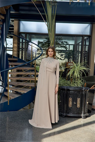 JAMİLA SARAH KREP ZELA DRESS ABİYE ELBİSE