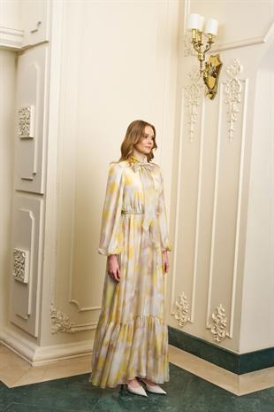 JAMİLA SARAH LALE SATEN ELBİSE