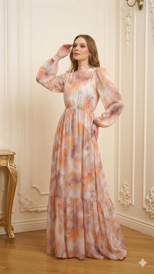 JAMİLA SARAH LALE SATEN ELBİSE