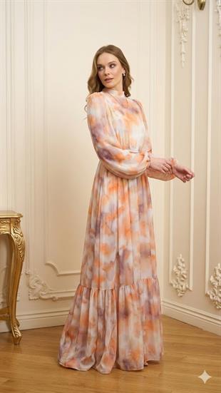 JAMİLA SARAH LALE SATEN ELBİSE