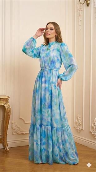 JAMİLA SARAH LALE SATEN ELBİSE